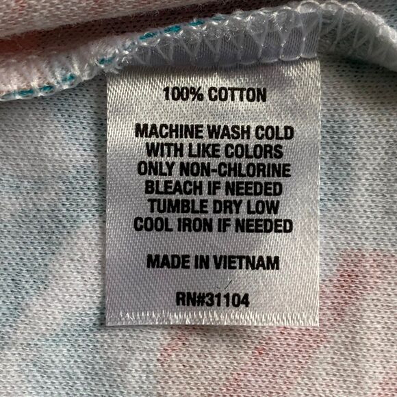 Kim Rogers Knit Top Plus Sz 2X Short Sleeve Tropical Leaf Pattern Scalloped Neck - Picture 10 of 10